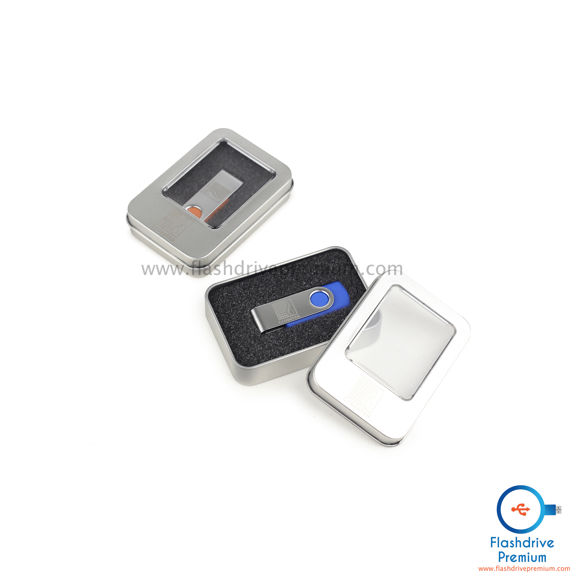 แฟลชไดร์ฟพลาสติก ฝาหมุน (USB Premium)
