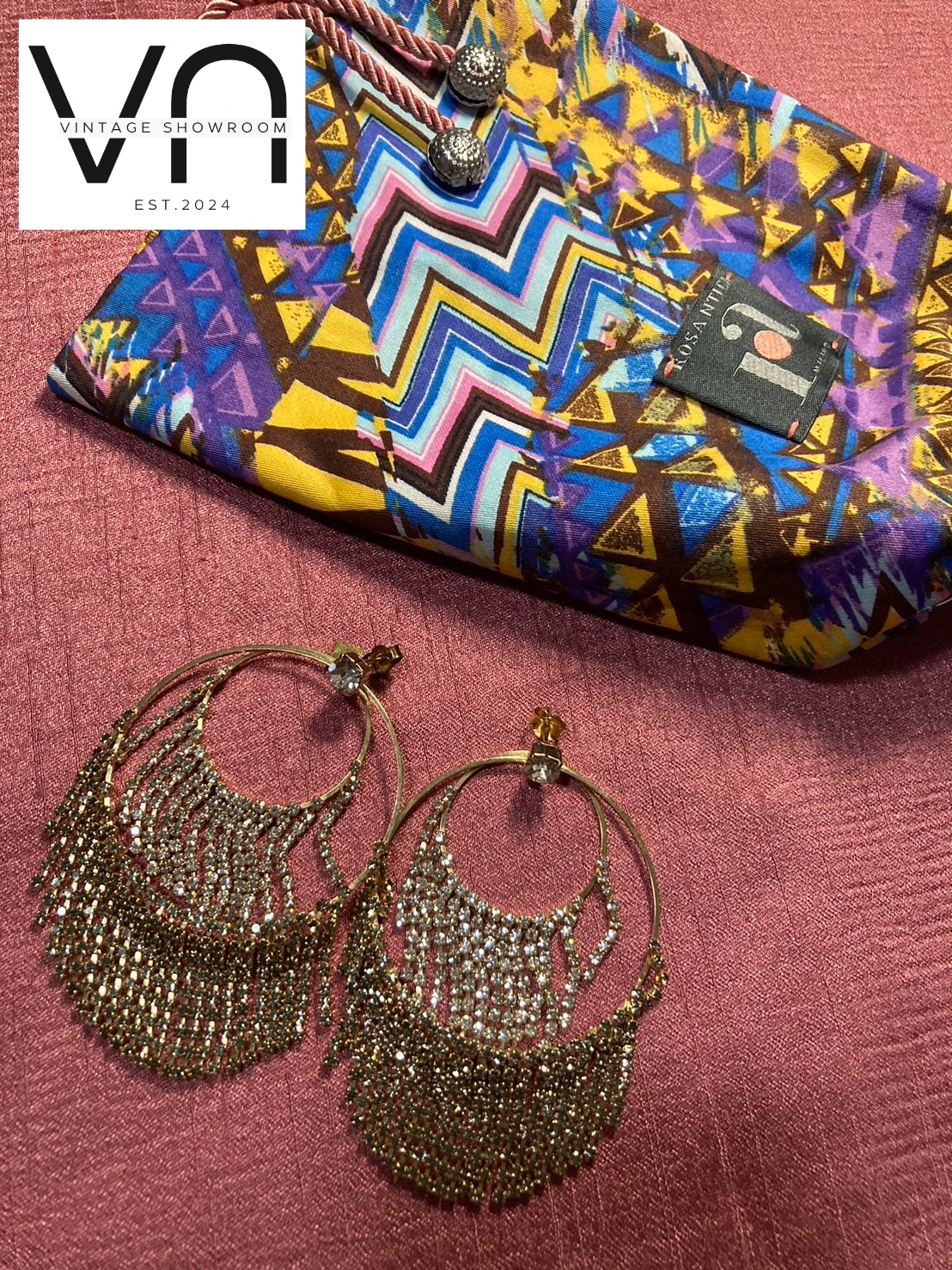 J00039 Brandname: ต่างหู Rosantica Milano ของแท้ 100% รวมถุงผ้า Vintage Earrings Rosantica Milano 100% Authentic