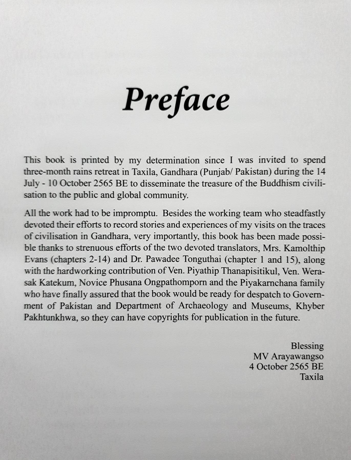 THE BUDDHIST CIVILIZATION OF GANDHARA By ARAYAWANGSO BHIKKU (Hardcover)