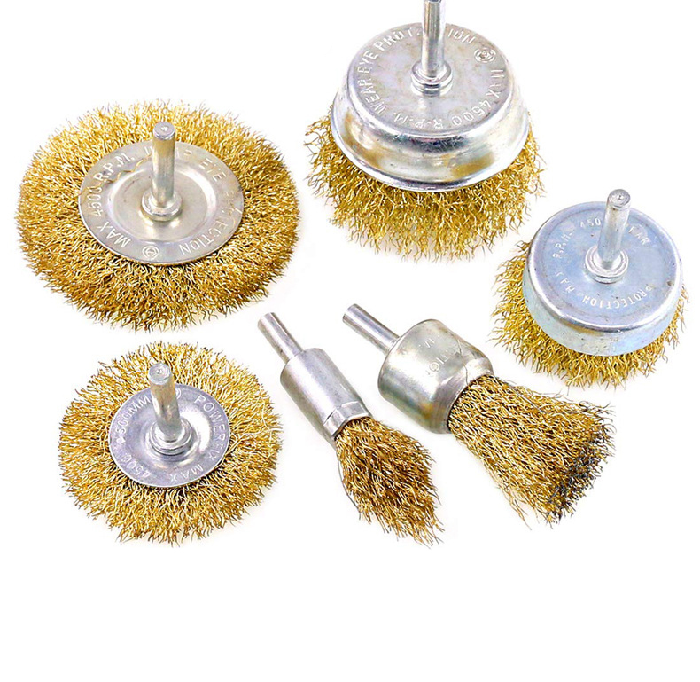 ชุดแปรงลวดขัดขนทองเหลือง KingsMan 6 ชิ้น/ชุด [ขายปลีก/ส่ง]