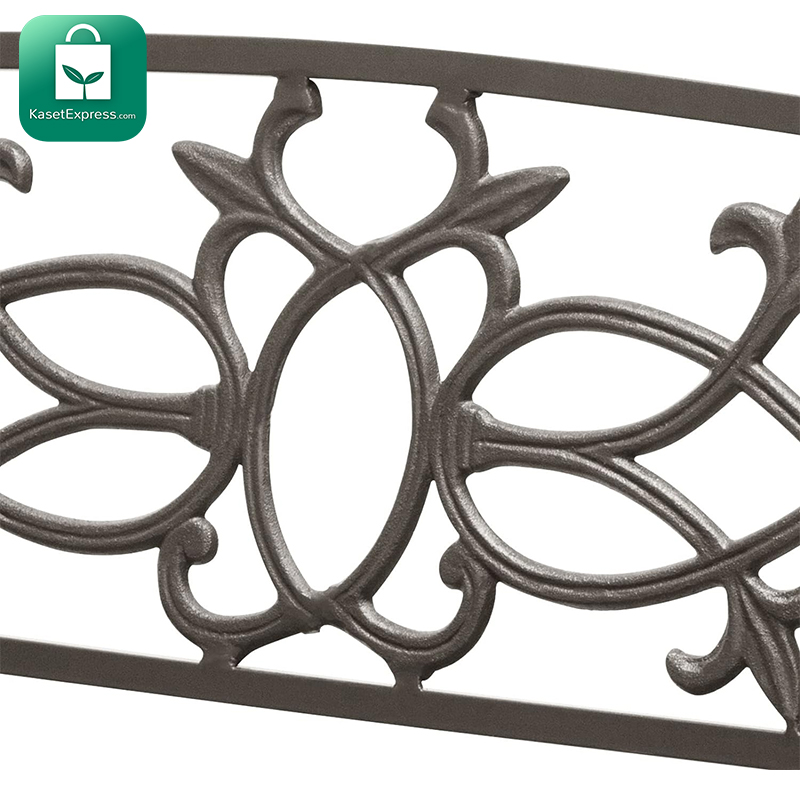 ม้านั่งสนาม 2 ที่ 125 ซม. สีน้ำตาล - ม้านั่งสวน ม้านั่งสนามกลางแจ้ง ม้านั่งสนามเหล็ก