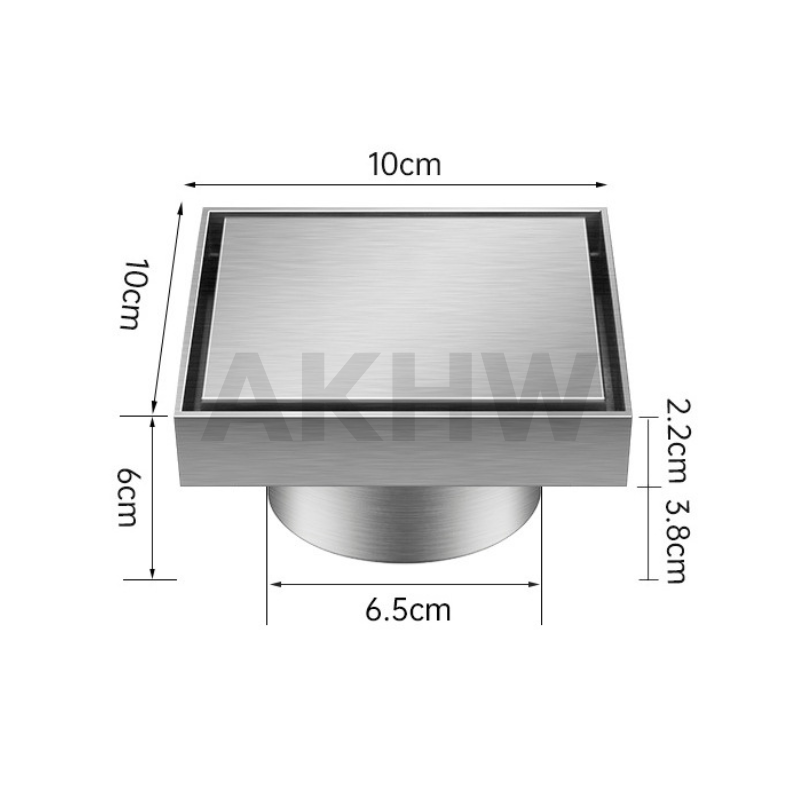 ฝาดูดส้วม/คลีนเอาท์ แบบเหลี่ยมมีฝาปิด KingsMan สแตนเลสทั้งชิ้น SUS304 แบบหนา แข็งแรง ไม่เป็นสนิม [ขายปลีก/ส่ง]
