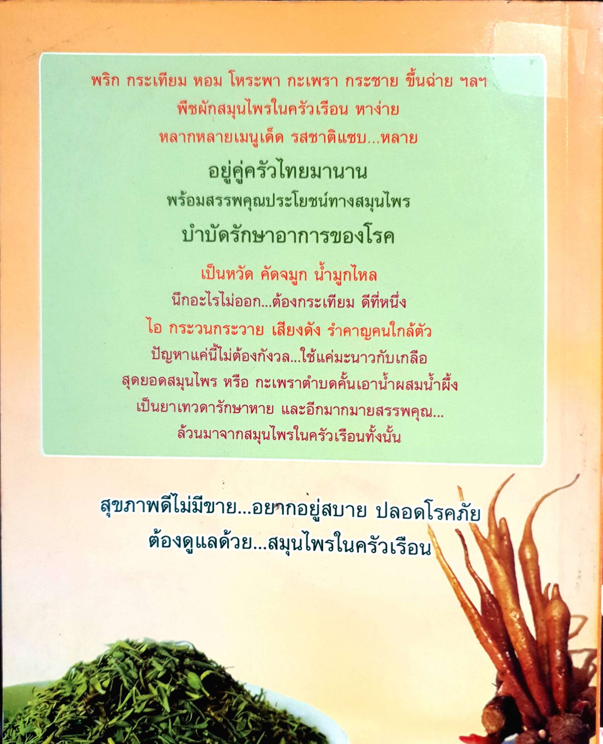 สมุนไพรในครัว บำบัดโรค บำรุงร่างกาย : อ.อรรถสิทธิ์