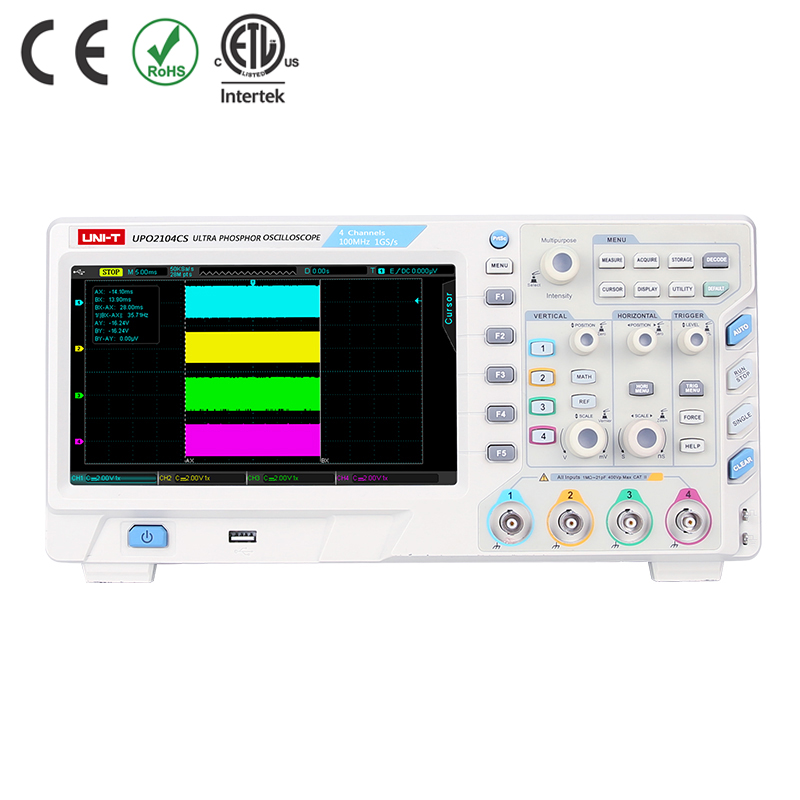UNI-T UPO2104CS 100MHz 4Channels Ultra Phosphor Digital Ossilloscope