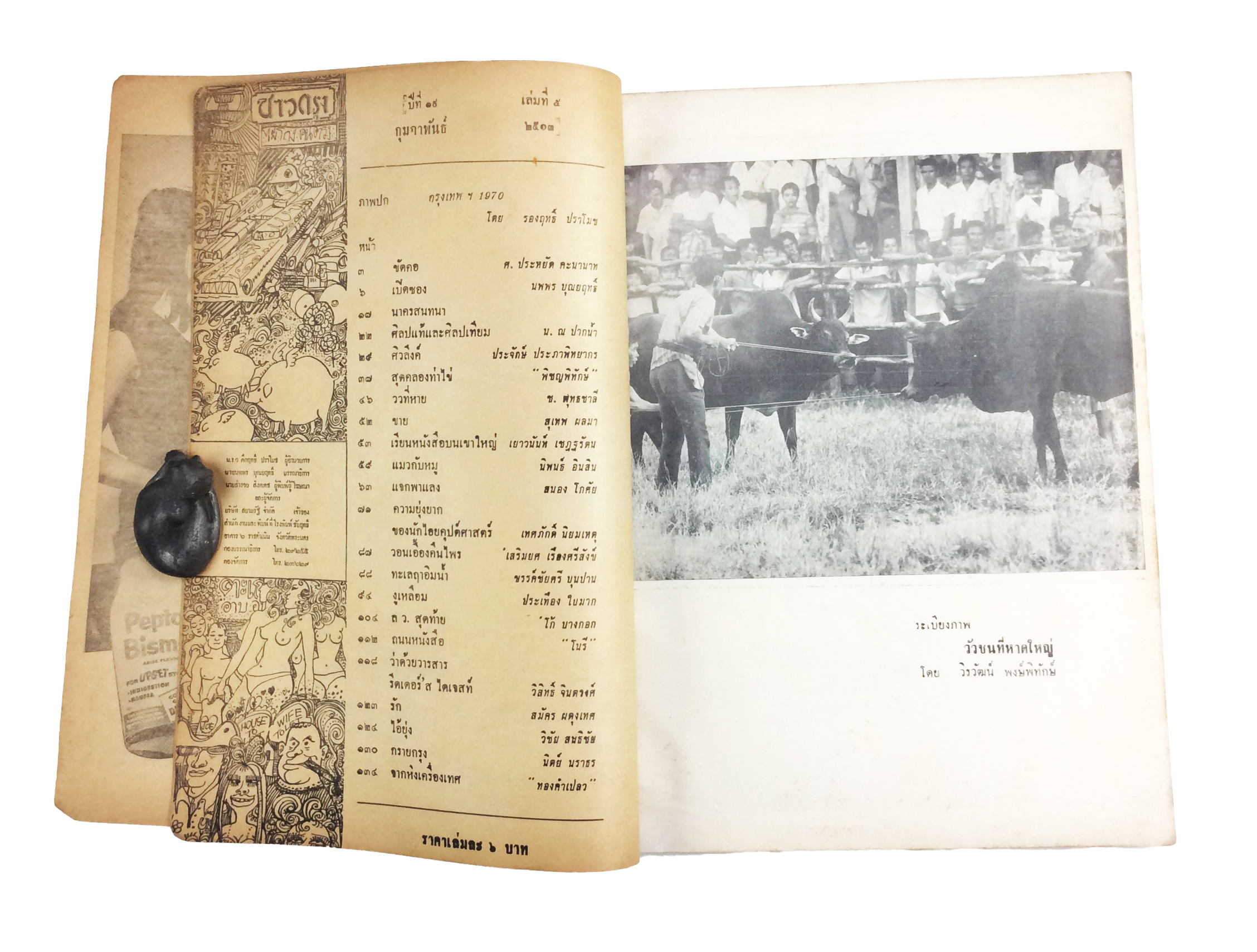 ชาวกรุง ปีที่19 เล่มที่ 5 กุมภาพันธ์ 2513 หนังสือหายาก หนังสือสะสม วารสาร นิตยสาร หนังสือ [คุ้มอักษรไทย]