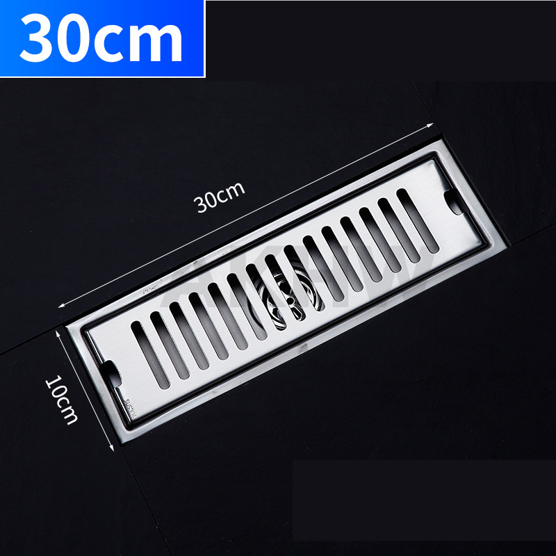 ตะแกรงน้ำทิ้งแบบยาว ลายเซาะร่อง KingsMan วัสดุสแตนเลสแท้ SUS304 ทนทาน ไม่เป็นสนิม [ขายปลีก/ส่ง]