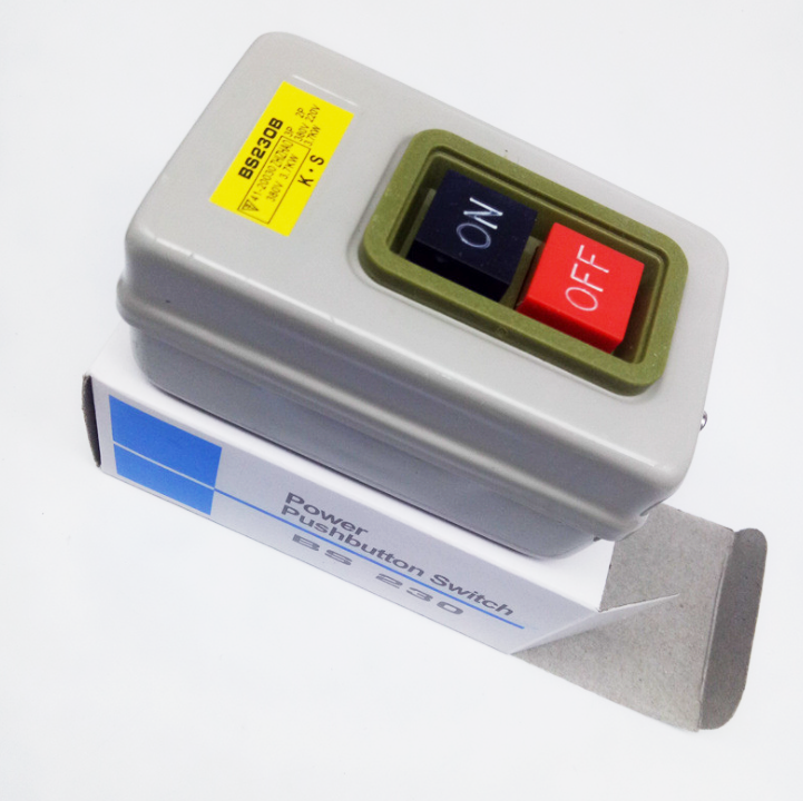 สวิทช์กดจม ON-OFF (กล่องเหล็ก) 220V-380V 3P ใช้กับเครื่องจักร มอเตอร์ [ขายส่ง]