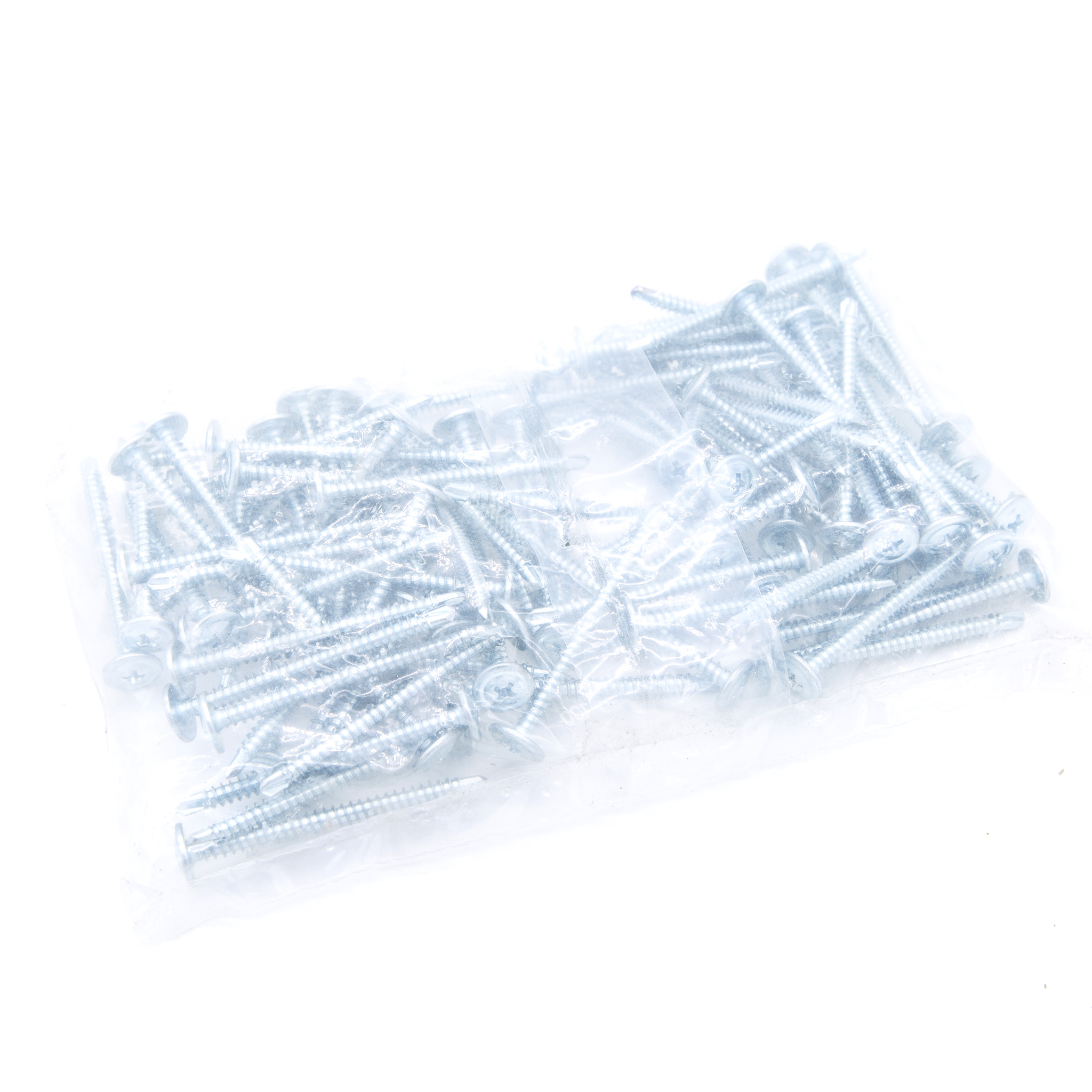 น๊อตสกรูหัวนูน PW ปลายสว่านสำหรับยึดโครงเหล็ก (ถุงละ 100 ตัว) (สกรูปลายสว่านหัวเวเฟอร์) [ขายส่ง]