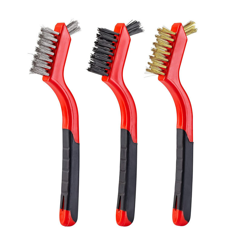 ชุดแปรงลวด 7นิ้ว (ขนทองเหลือง/สแตนเลส/ไนล่อน) 3ชิ้น/ชุด [ขายปลีก/ส่ง]