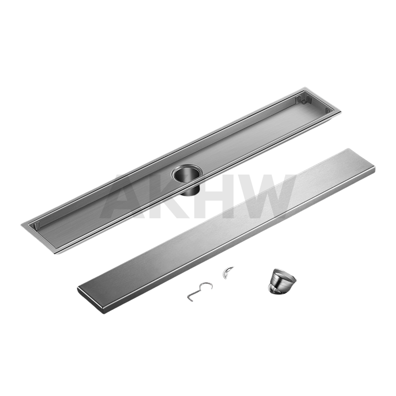 ตะแกรงน้ำทิ้งแบบยาว ลายเรียบทึบ KingsMan วัสดุสแตนเลสแท้ SUS304 ทนทาน ไม่เป็นสนิม [ขายปลีก/ส่ง]