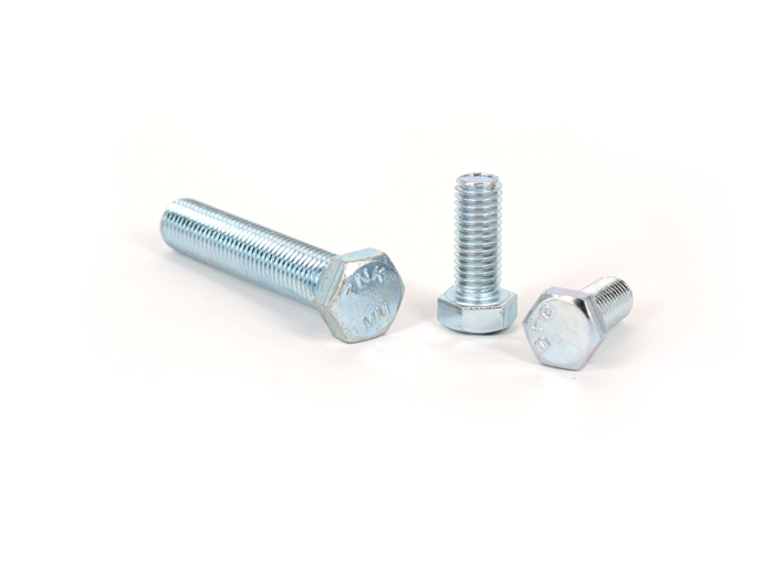 น๊อตหัวเหลี่ยม ชุบขาว