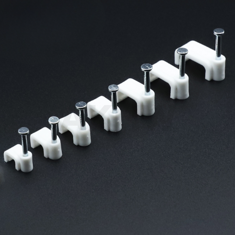 กิ๊บตอกสายไฟ VFF VAF 2x1.5 2x2.5 2x4sqmm. สำหรับรัดสาย ยึดสายเข้ากับผนังคอนกรีต/ผนังไม้ [แพ็ค100ชิ้น]