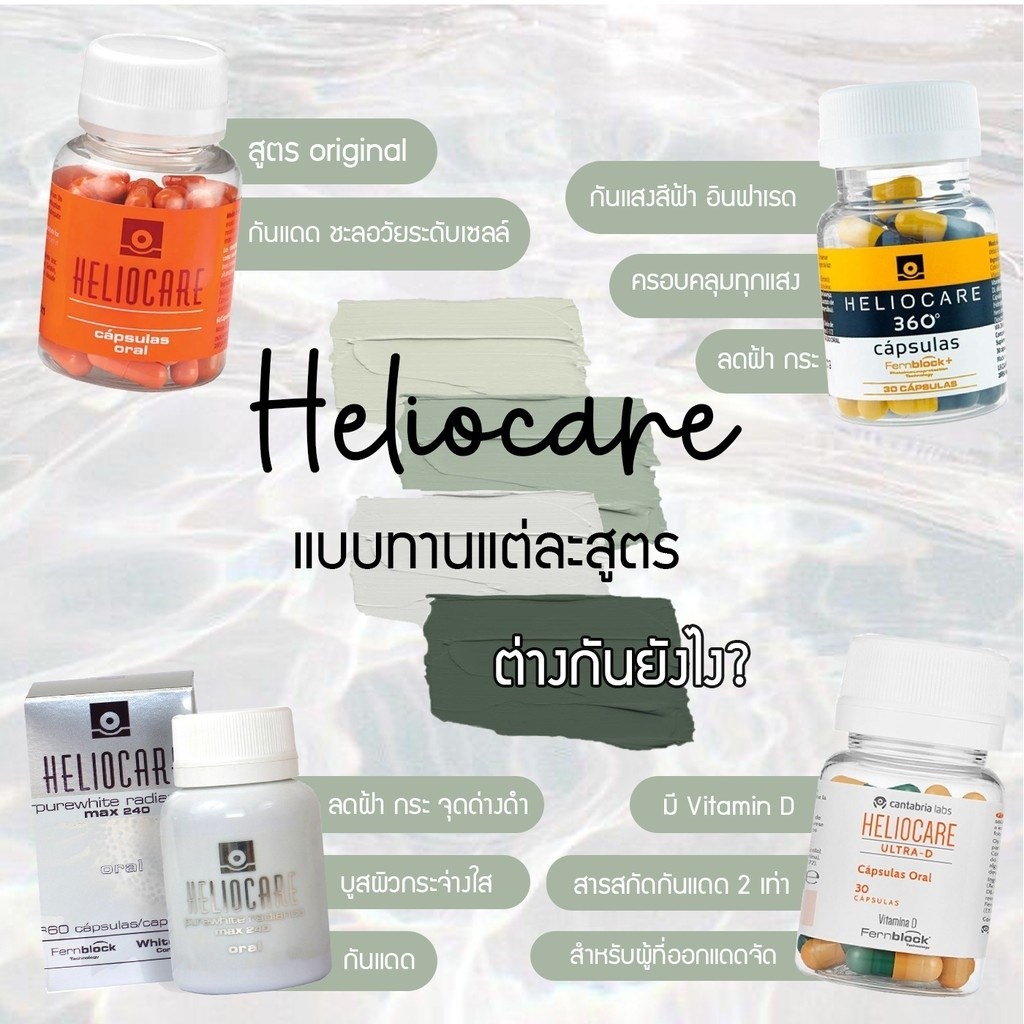 Heliocare Ultra-D 30 cap กันเเดด ชนิดเม็ด กันได้ทั้งตัว ป้องกันฝ้ากระ ( New Package)