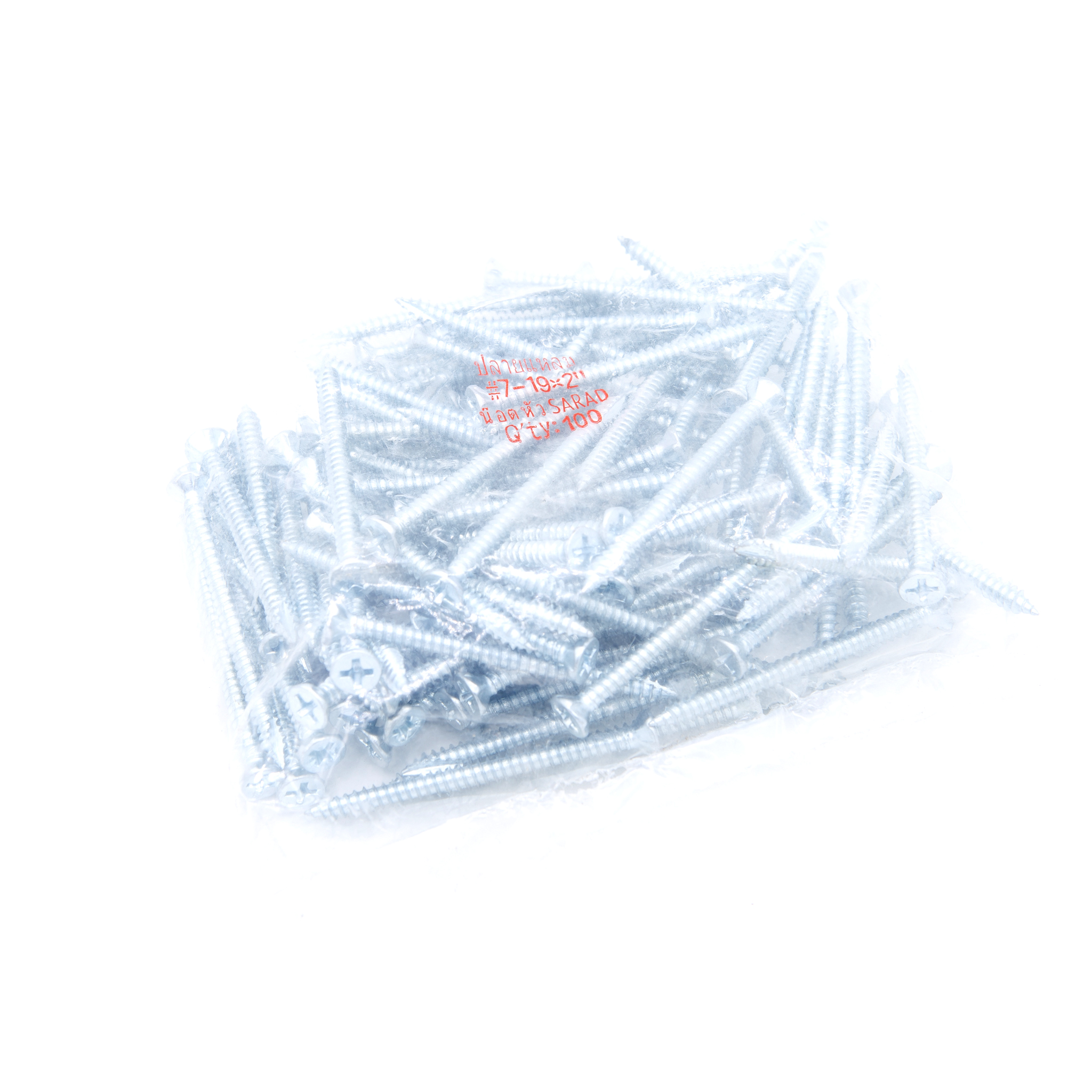 สกรูหัวSARAD (หัวคว้าน) ปลายแหลม สกรูสำหรับยิงไม้ฝาเข้าโครงไม้ (ถุงละ 100 ตัว) [ขายปลีก/ส่ง]