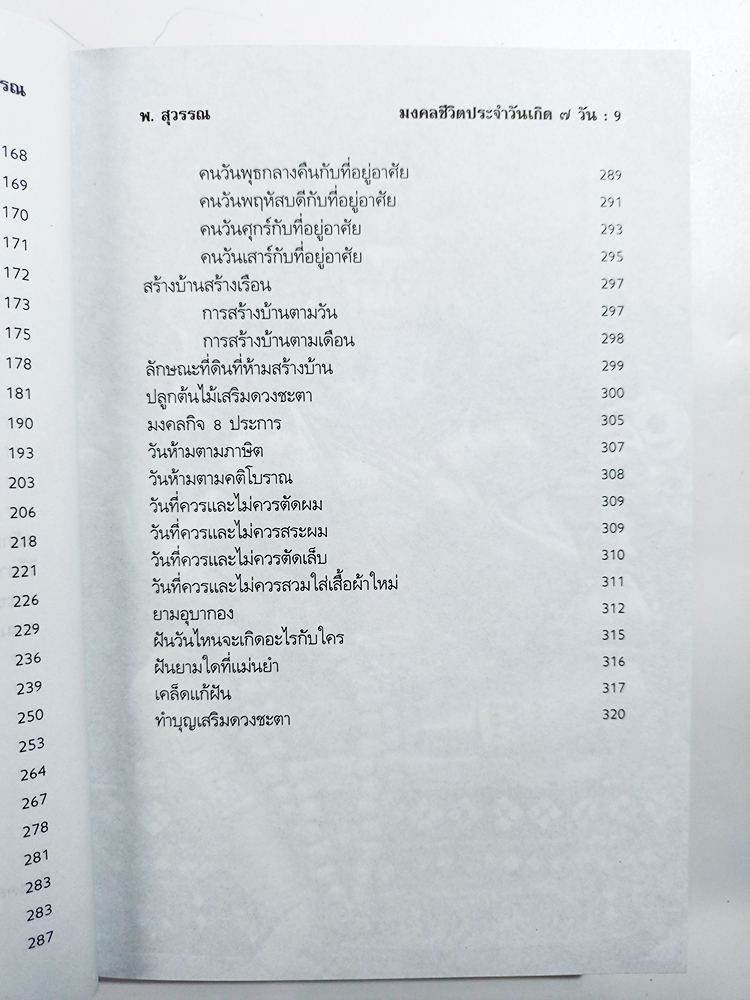 มงคลชีวิตประจำวันเกิด ๗ วัน ฉบับคนรุ่นใหม่ พ.สุวรรณ หนังสือ ดูดวง โหราศาสตร์