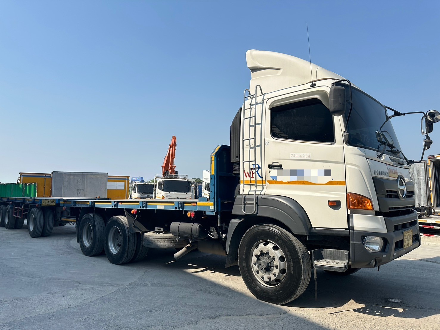 10ล้อพื้นเรียบ6.1ม.2เพลา344แรง มีลำโพงFM1A HINO344Hp ปี2562 ยาว6.1ม. 1.75ล.4284