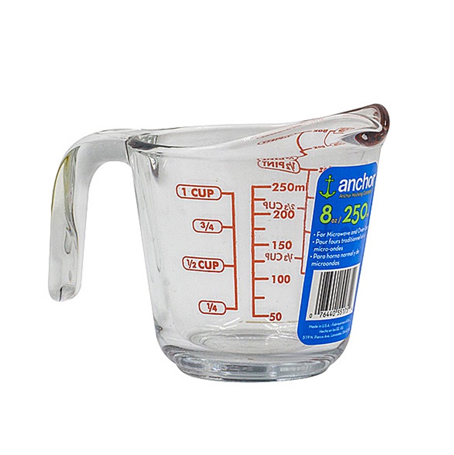 ถ้วยตวงแก้ว ( Anchor ) 250 ml.