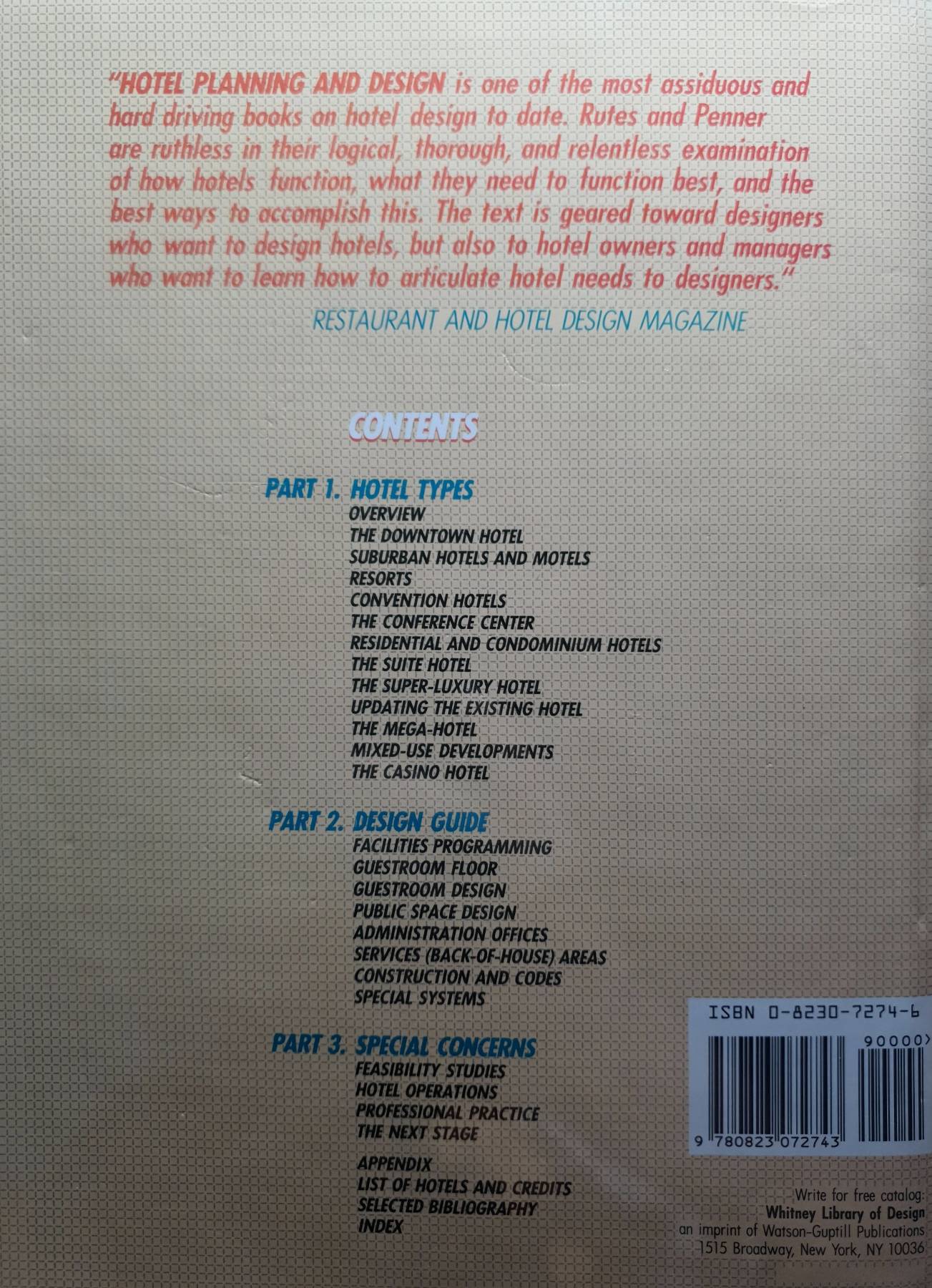 Hotel Planning and Design : Walter Rutes