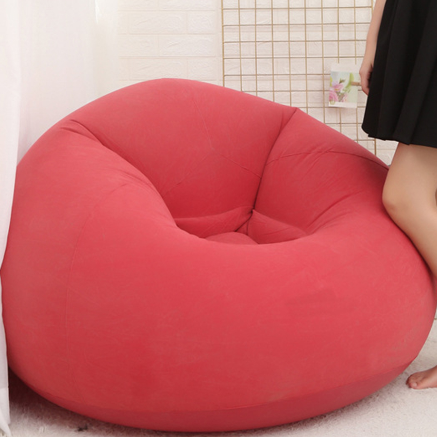 โซฟาเป่าลม ทรงหยดน้ำ โซฟาลม เก้าอี้เป่าลม เก้าอี้ Beanbag โซฟาญี่ปุ่น โซฟานั่งพื้น ที่นั่งเป่าลม (สีแดง) รุ่น HC-024