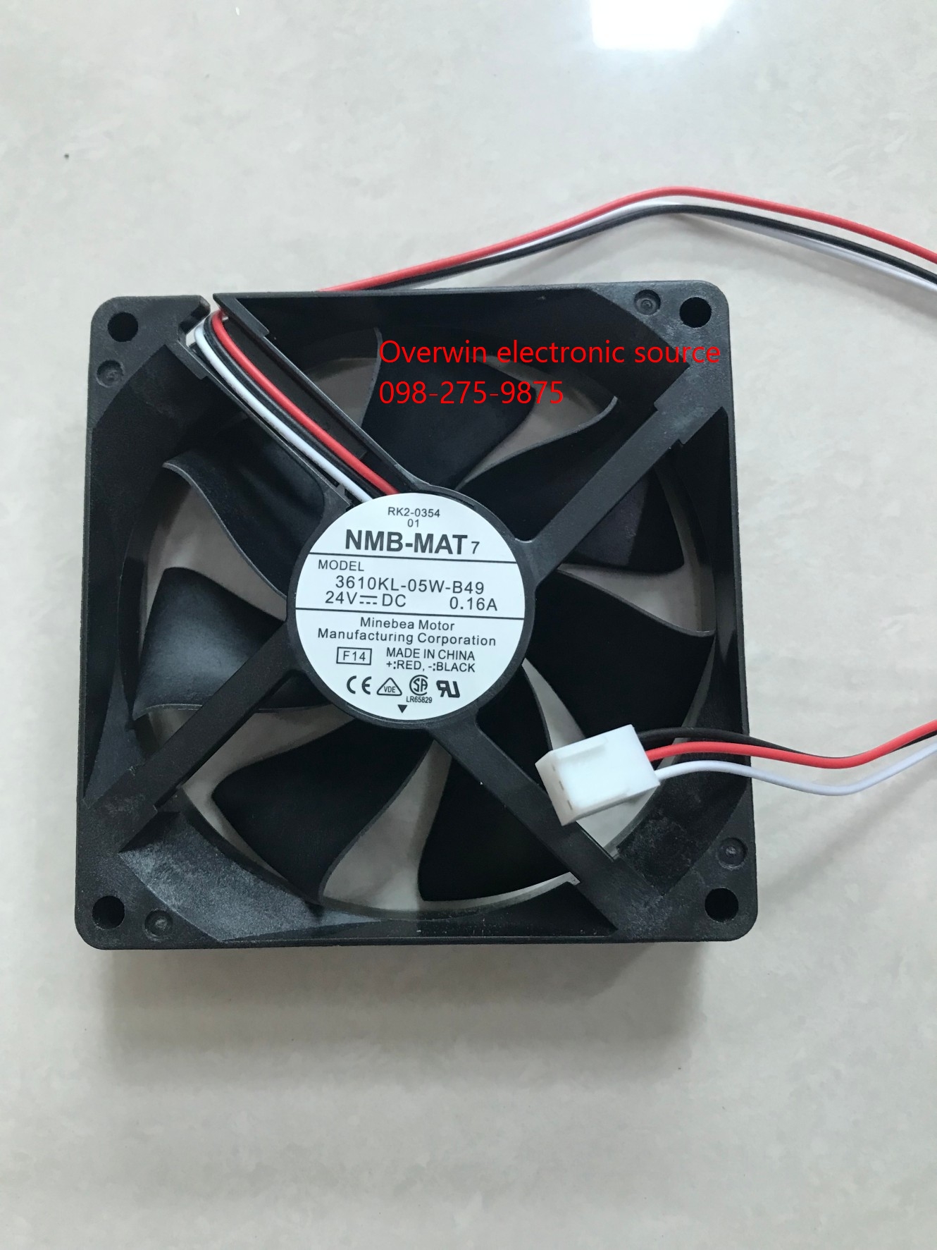 COOLING FAN (CNC) NMB-MAT 3610KL-05W-B49 24V.0.16A.(3เส้น)
