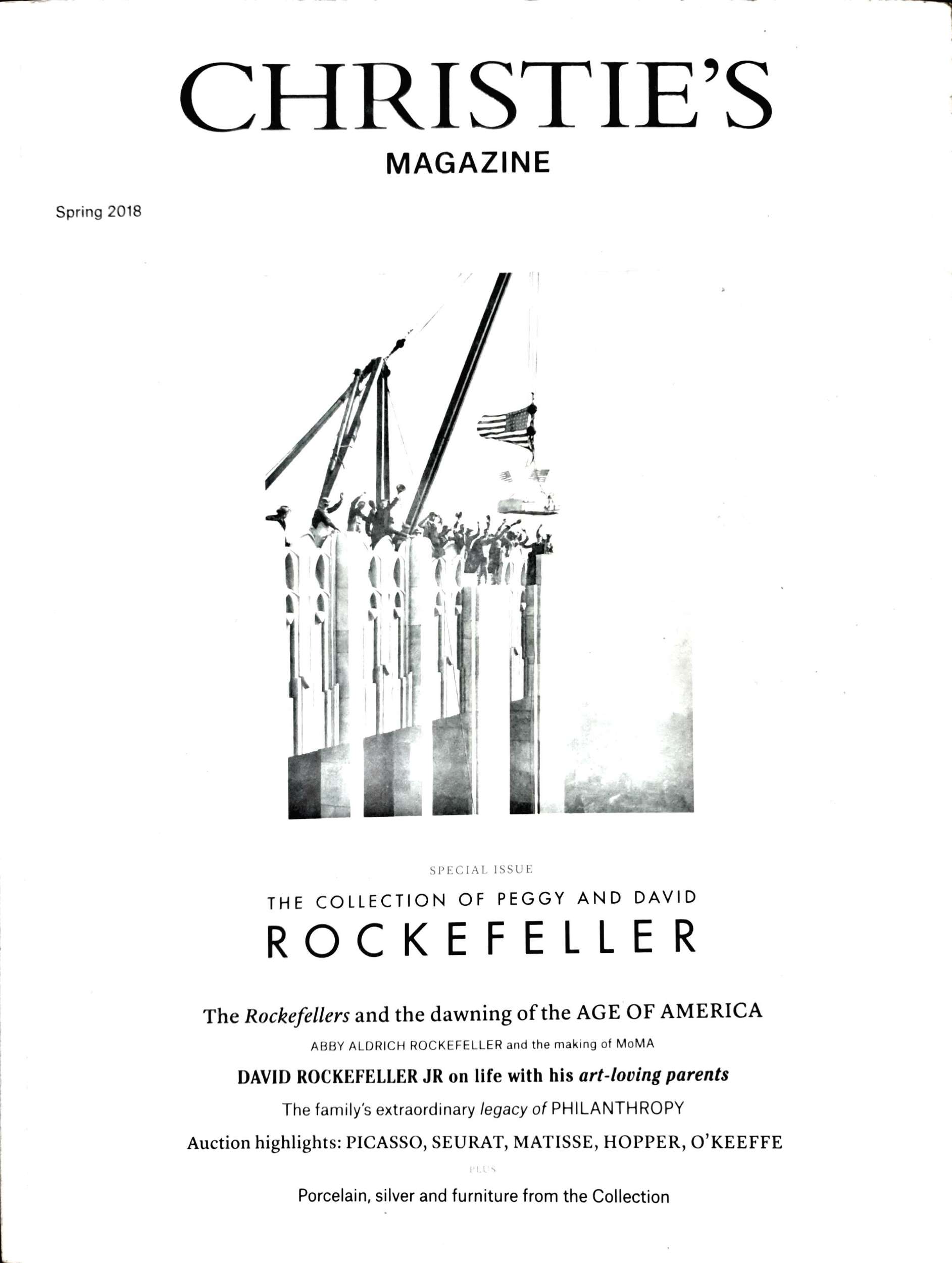 THE COLLECTION OF PEGGY & DAVID ROCKEFELLER: 2018 CHRISTIE’S MAGAZINE CATALOG