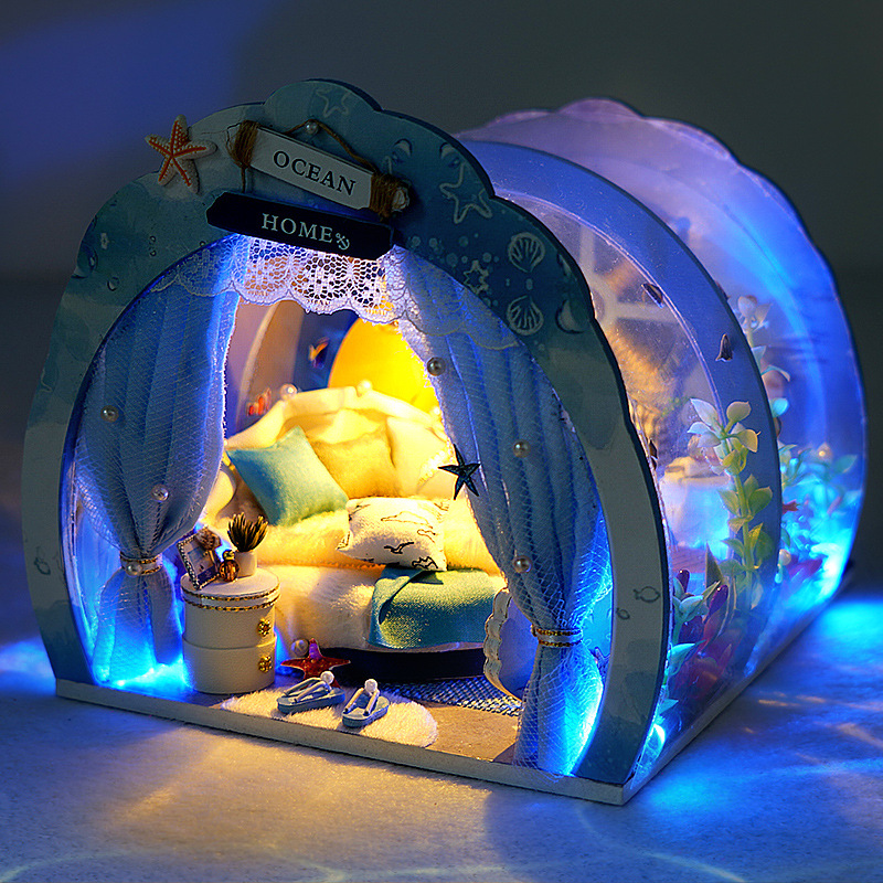 โมเดลจำลองชุด UNDER WATER WOLLD MERMAID PRINCESS บ้านจำลองบรรยาโลกใต้ทะเลสำหรับนักประดิษฐ์บ้านโมเดลและเป็นของขวัญ