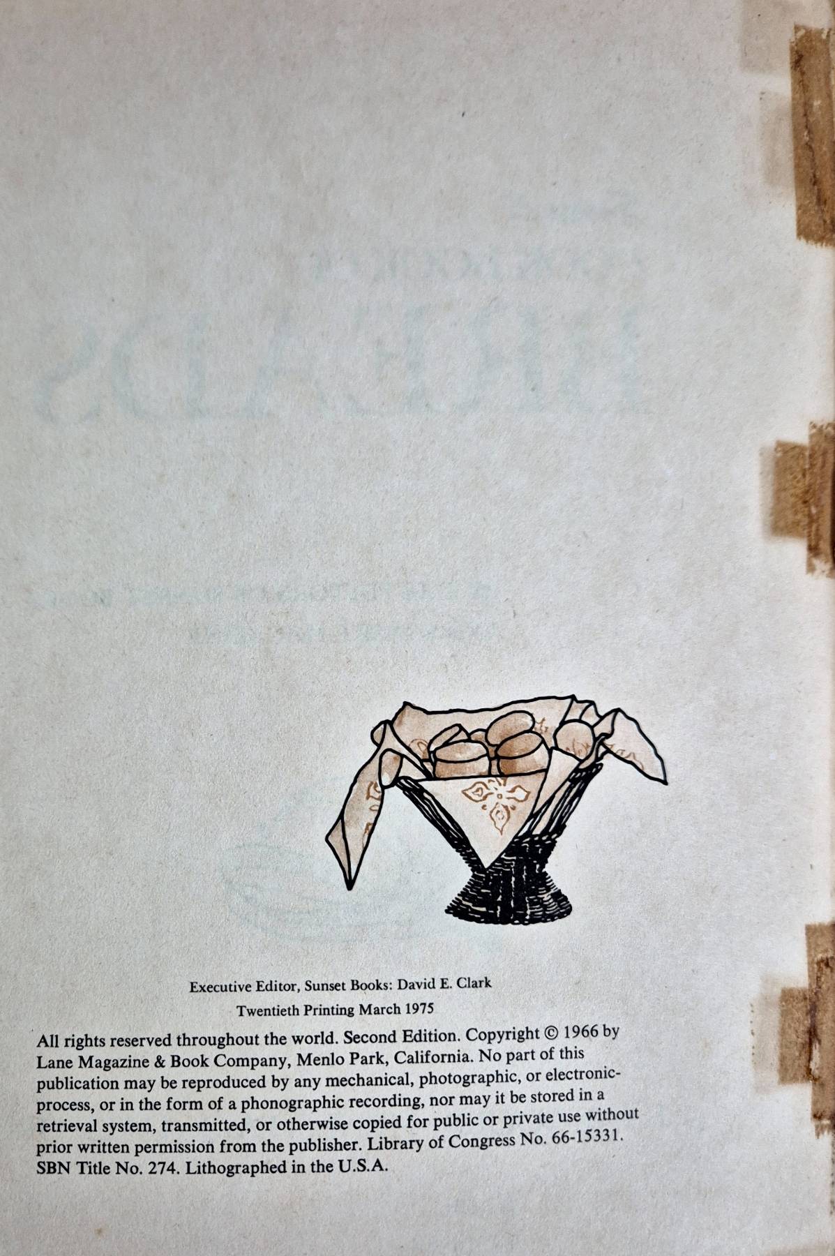 Sunset : COOK BOOK OF BREADS 1960’s Cookbooks