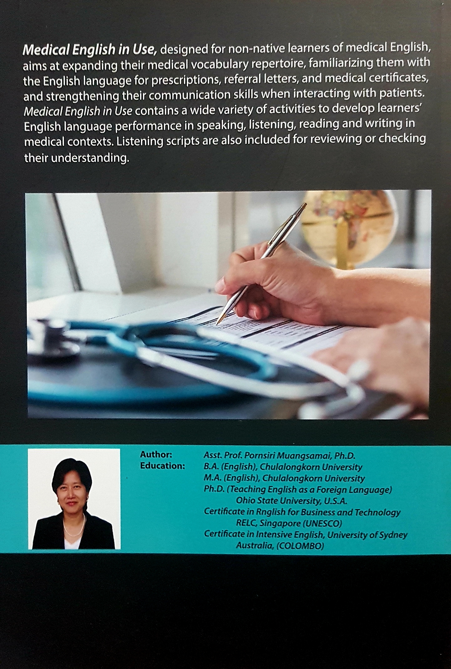 Medical english in Use Pornsiri Muangsamai, Ph.D.