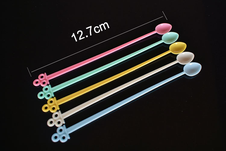 ช้อนตัก,ช้อนคนพลาสติกหลากสีสำหรับงานประดิษฐ์ดินปั้นจิ๋วจากดินไทย ดินเกาหลี ดินญี่ปุ่น