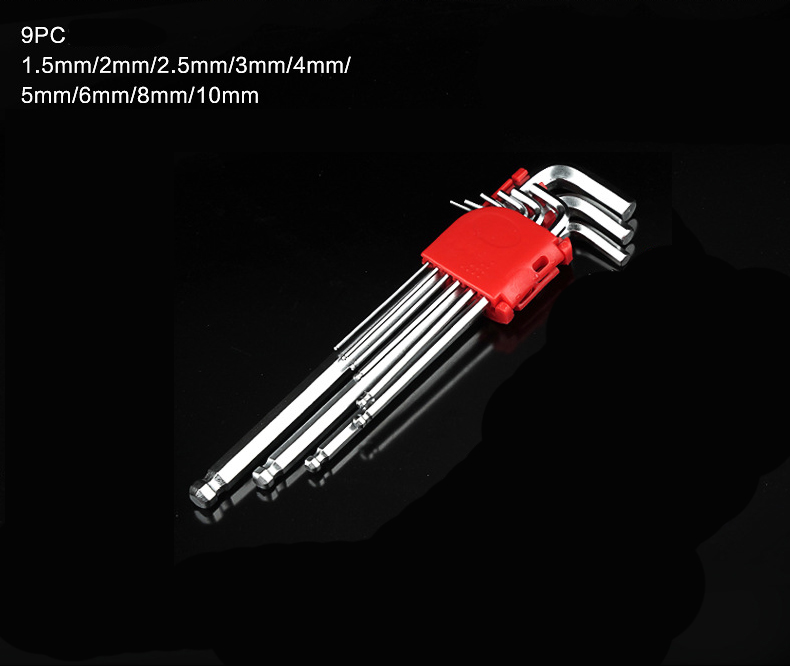 ชุดประแจแอลหกเหลี่ยม แบบสั้นและยาว 9ตัว/ชุด [ขายปลีก/ส่ง] ถูกสุดๆ