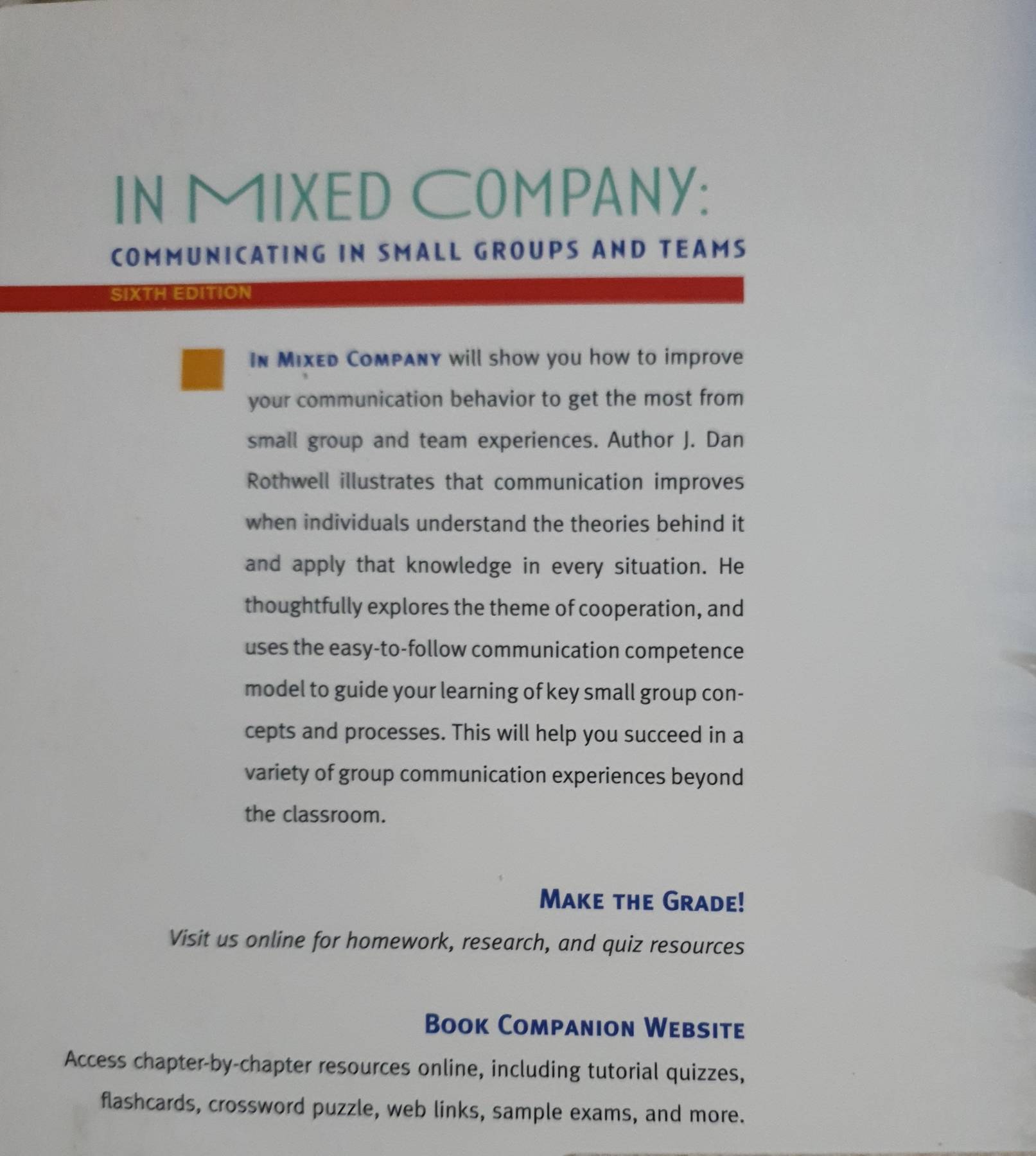 In Mixed Company: Small Group Communication Paperback by Dan J. Rothwell
