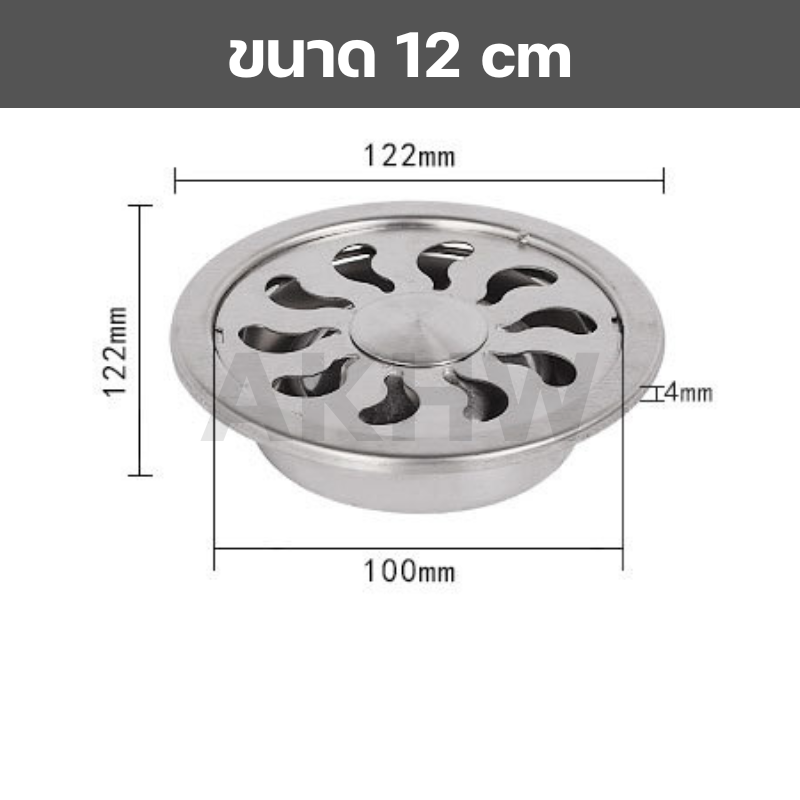 ตะแกรงน้ำทิ้งกลม KingsMan ตะแกรงกันกลิ่น วัสดุสแตนเลสแท้ SUS304 ไม่เป็นสนิม [ขายปลีก/ส่ง]