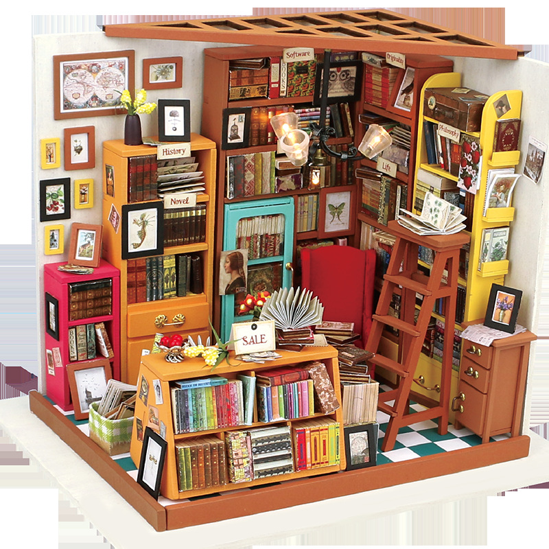โมเดลห้องหนังสือจำลองสำหรับนักประดิษฐ์DIY HOUSE MINI รุ่น Model Book