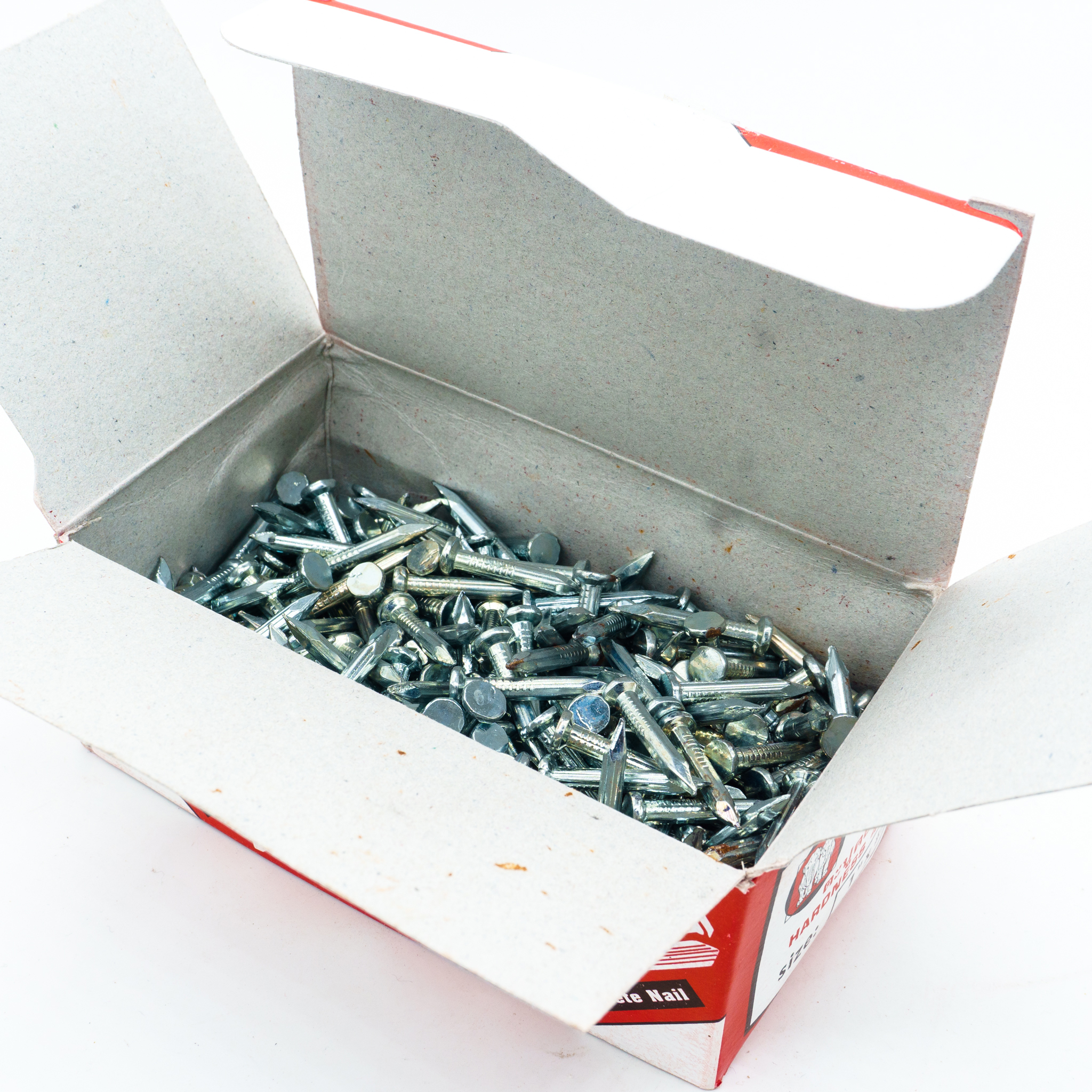 ตะปูคอนกรีตชุบแข็ง ตราช้างคู่ (ราคาต่อกล่อง) [ขายปลีก/ส่ง]