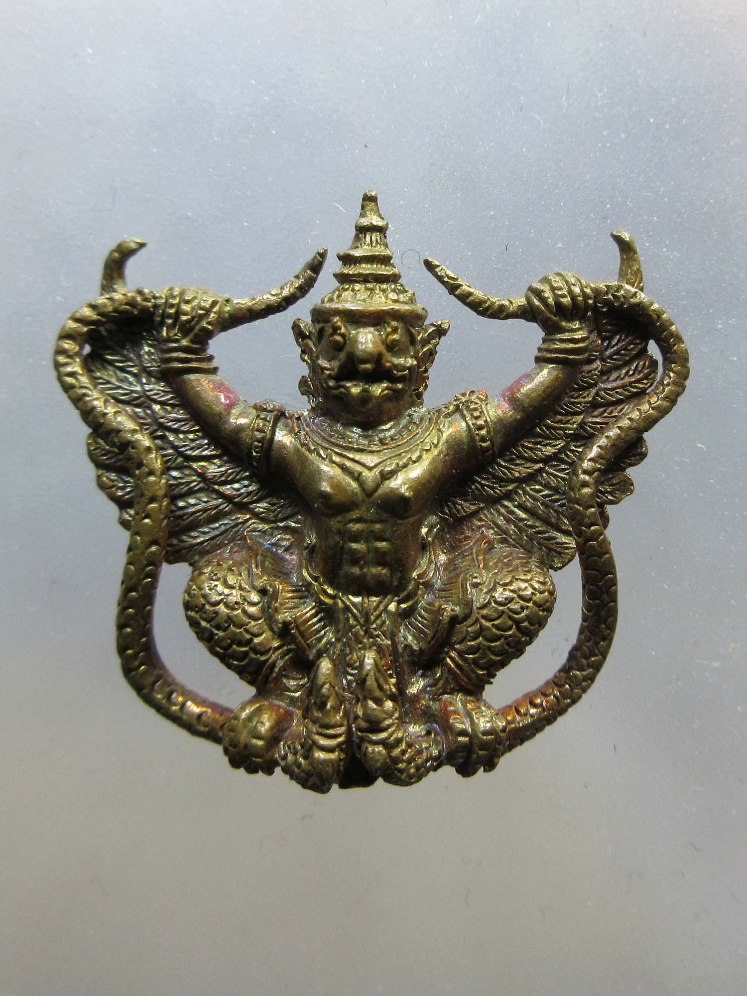 (50) พญาครุฑเพิ่มยศ รุ่น 3 (รุ่นสุดท้าย) หลวงปู่ผาด วัดไร่ อ่างทอง มีบัตรรับรอง