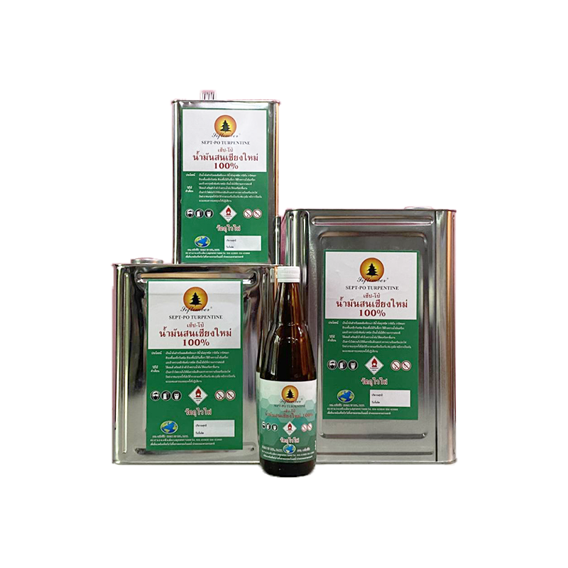 น้ำมันสนเชียงใหม่ 100% SEPT-PO ใช้ผสมเคลือบเงา สีย้อมไม้ทุกประเภท [สินค้าสั่งโรงงาน ขายยกลัง ราคาถูก]