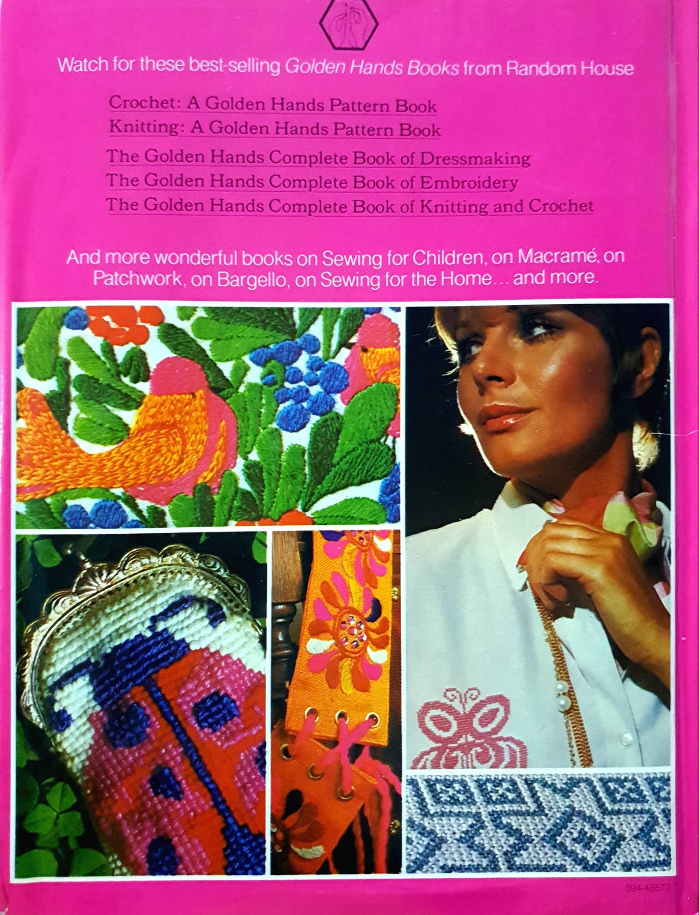 Embroidery: A Golden Hands Pattern Book, 1972