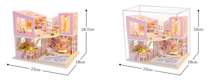โมเดลบ้านจำลองเหมาะสำหรับบ้านตุ๊กตาLati Y ตุ๊กตาริกะจัง ตุ๊กตา bjd ตุ๊กตาบลายธ์