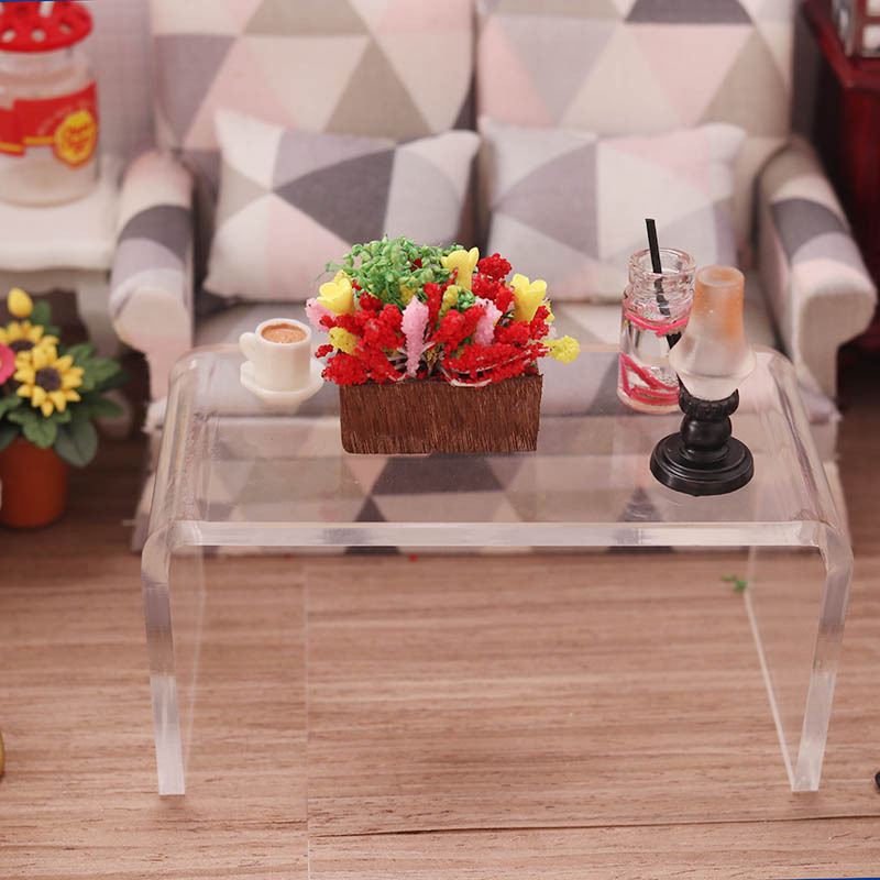 โต๊ะจิ๋วงานdoll house งานอะคริลิคสำหรับนักสะสมตุ๊กตาโอบิdollhouse coffee table small table leisure table