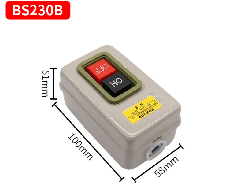 สวิทช์กดจม ON-OFF (กล่องเหล็ก) 220V-380V 3P ใช้กับเครื่องจักร มอเตอร์ [ขายส่ง]