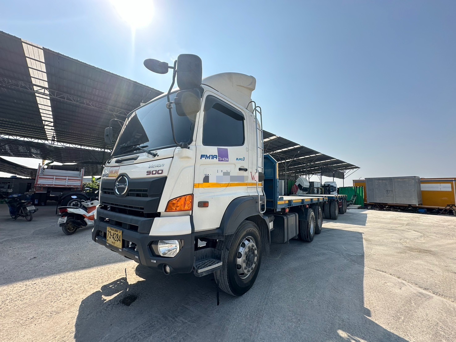 10ล้อพื้นเรียบ6.1ม.2เพลา344แรง มีลำโพงFM1A HINO344Hp ปี2562 ยาว6.1ม. 1.75ล.4284