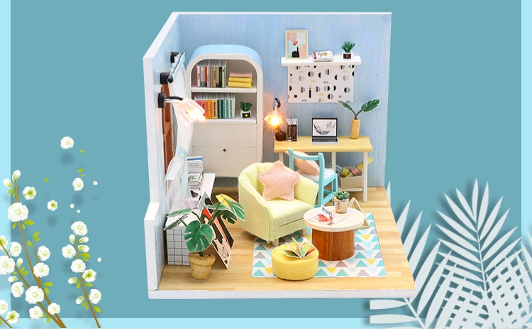 โมเดลจำลองห้องหนังสือจิ๋ว book star 2021 เหมาะสำหรับผู้ที่เริ่มต้น DIY บ้านจิ๋วจำลองและนักสะสมบ้านโมเดลจำลองของจิ๋วของเสมือนจริงจำลอง