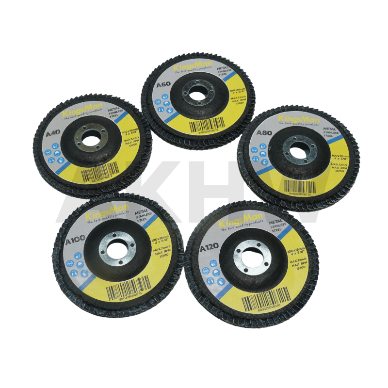 กระดาษทรายซ้อน 4 นิ้ว KingsMan หลังอ่อน/หลังแข็ง สำหรับขัดเหล็ก สแตนเลส ไม้ โลหะ [ขายปลีก/ส่ง]