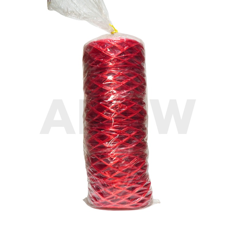 เชือกฟางเส้นลวด KingsMan สีแดง เส้นเล็ก เกลียวแน่น หนาเหนียว ทนทาน 200กรัม/ม้วน [ปลีก1ม้วน/ห่อ6ม้วน]