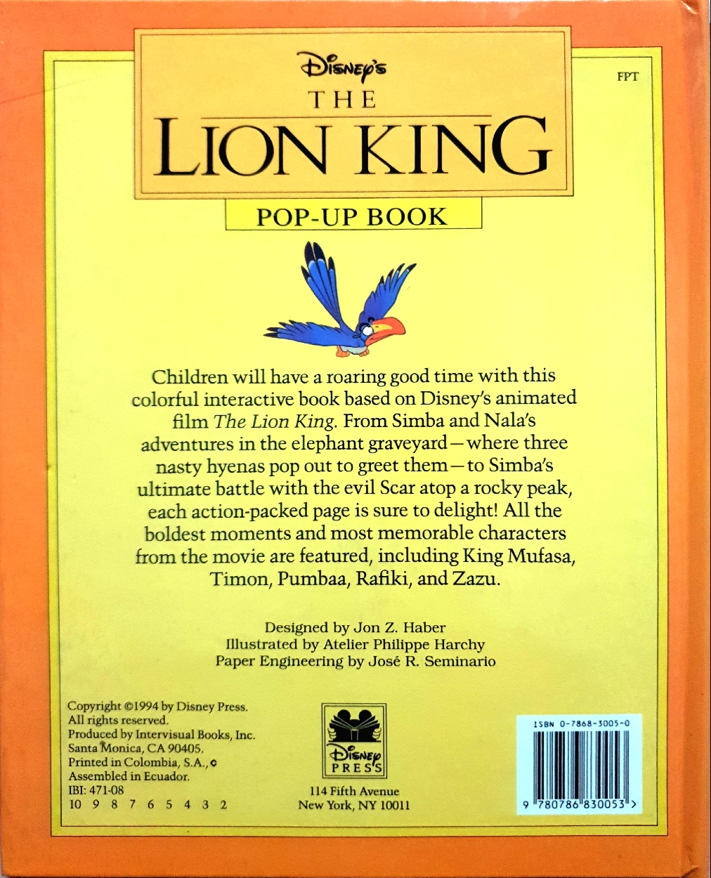 Disney's the Lion King Pop-Up Book by Disney Company