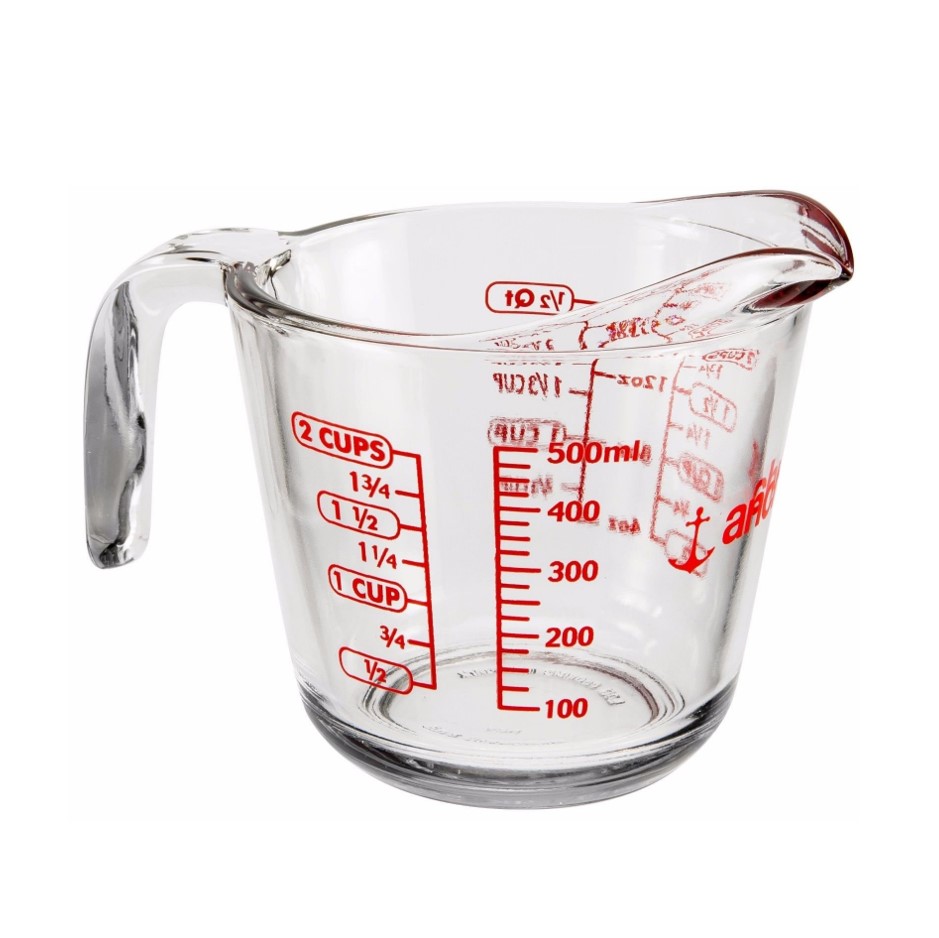 ถ้วยตวงแก้ว ( Anchor ) 500 ml.
