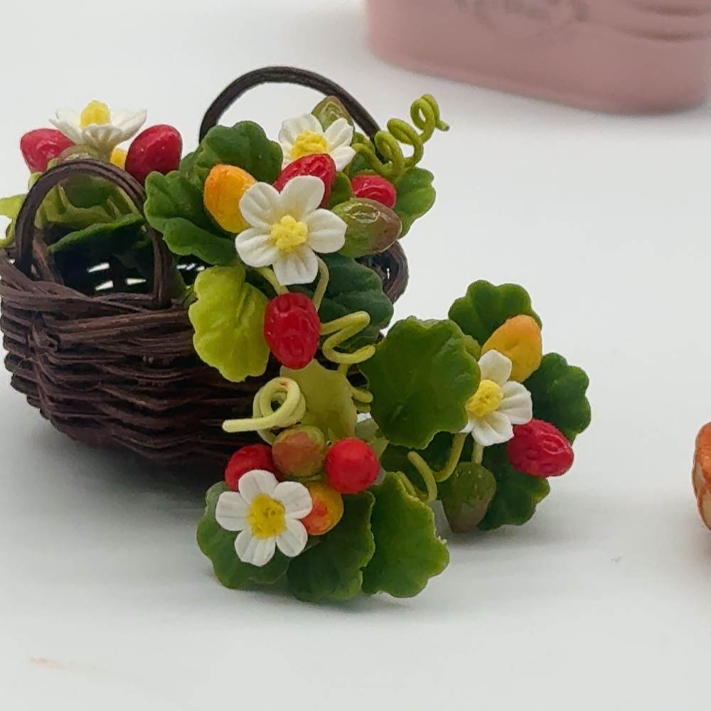 5 pieces Miniature Plants, Flower (clay)
