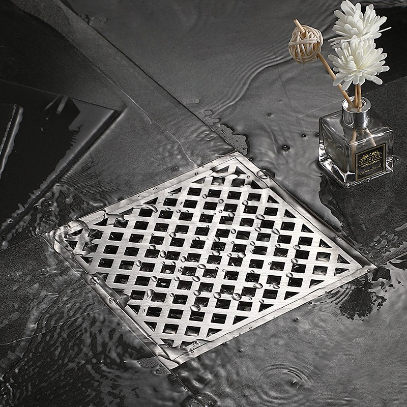 ตะแกรงน้ำทิ้ง ลายตาราง KingsMan ตะแกรงกันกลิ่น วัสดุสแตนเลสหนา SUS304 ไม่เป็นสนิม [ขายปลีก/ส่ง]