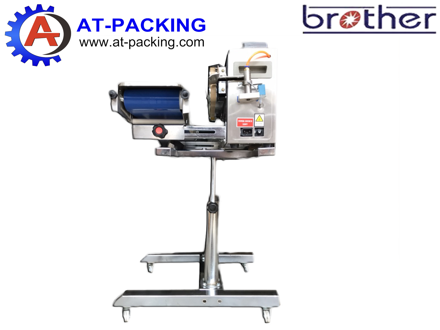 เครื่องซีลสายพานเติมไนโตรเจนและพิมพ์วันที่อัตโนมัติ FRD - 1000 LD แบบขาตั้งล้อเลื่อน