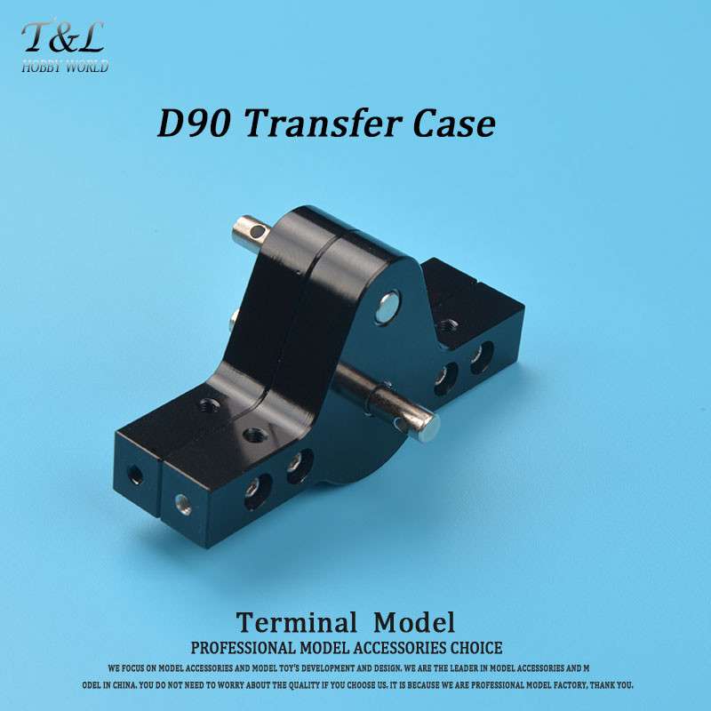 Black CNC Aluminum Transfer Case For D90 SCX10 RC4WD RC Crawlers Trucks D90 Components
